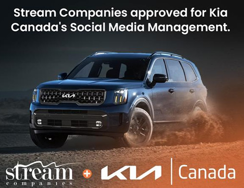 Stream Companies becomes a certified social media management vendor for Kia Canada